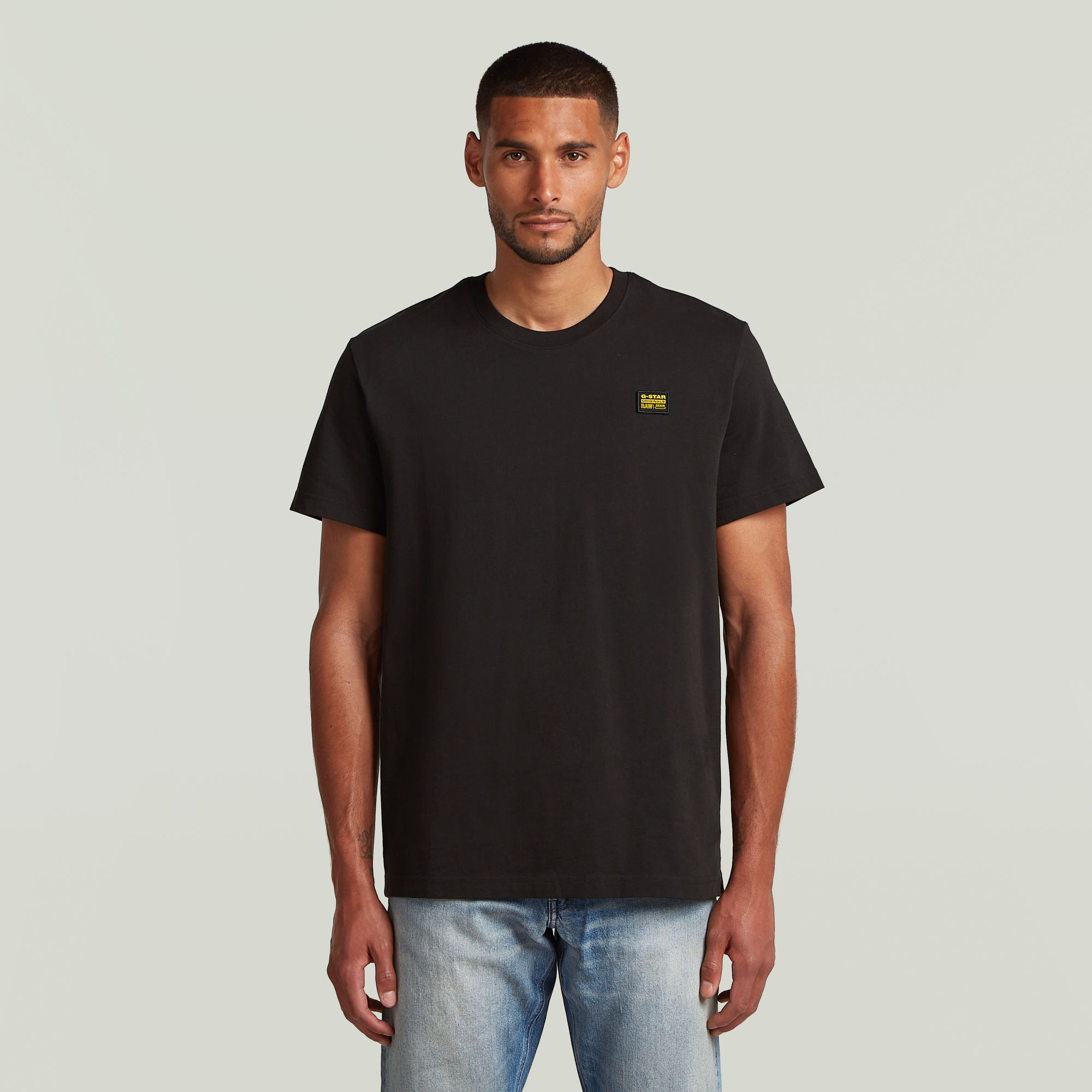 G-Star RAW Label Badge Regular T-Shirt - Zwart - Heren