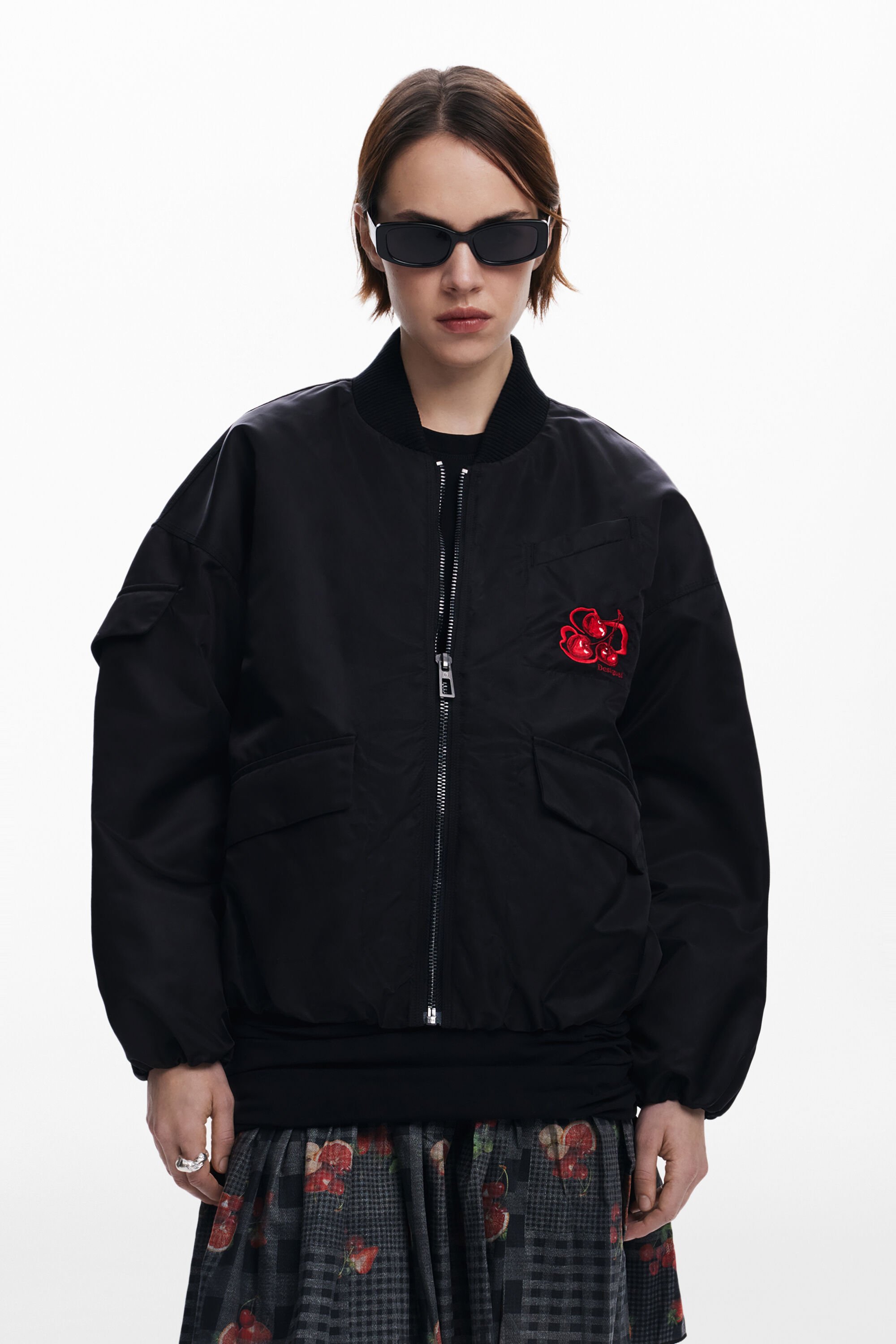 desigual Kersenbomberjack - BLACK