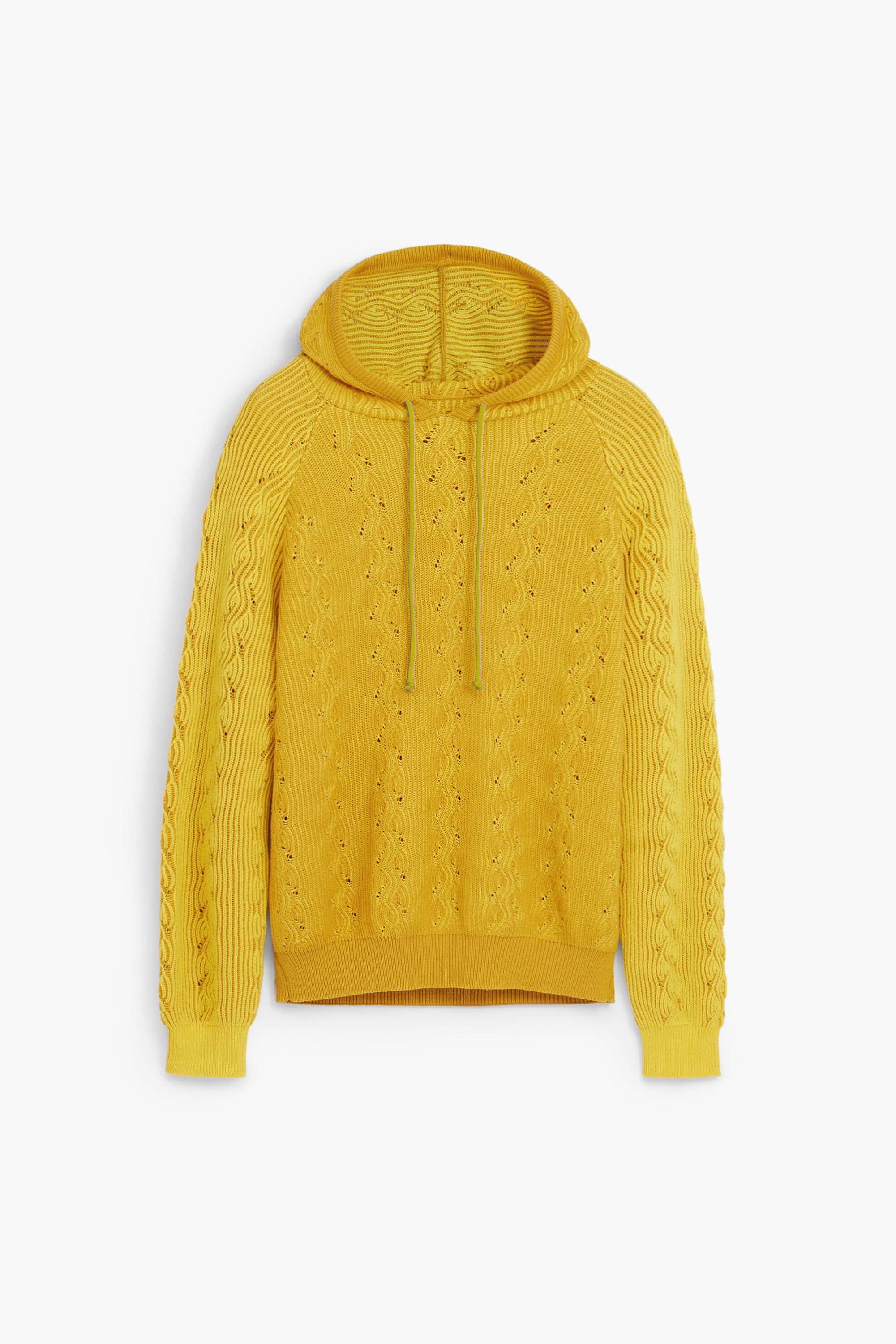 desigual Geperforeerde hoodie - YELLOW