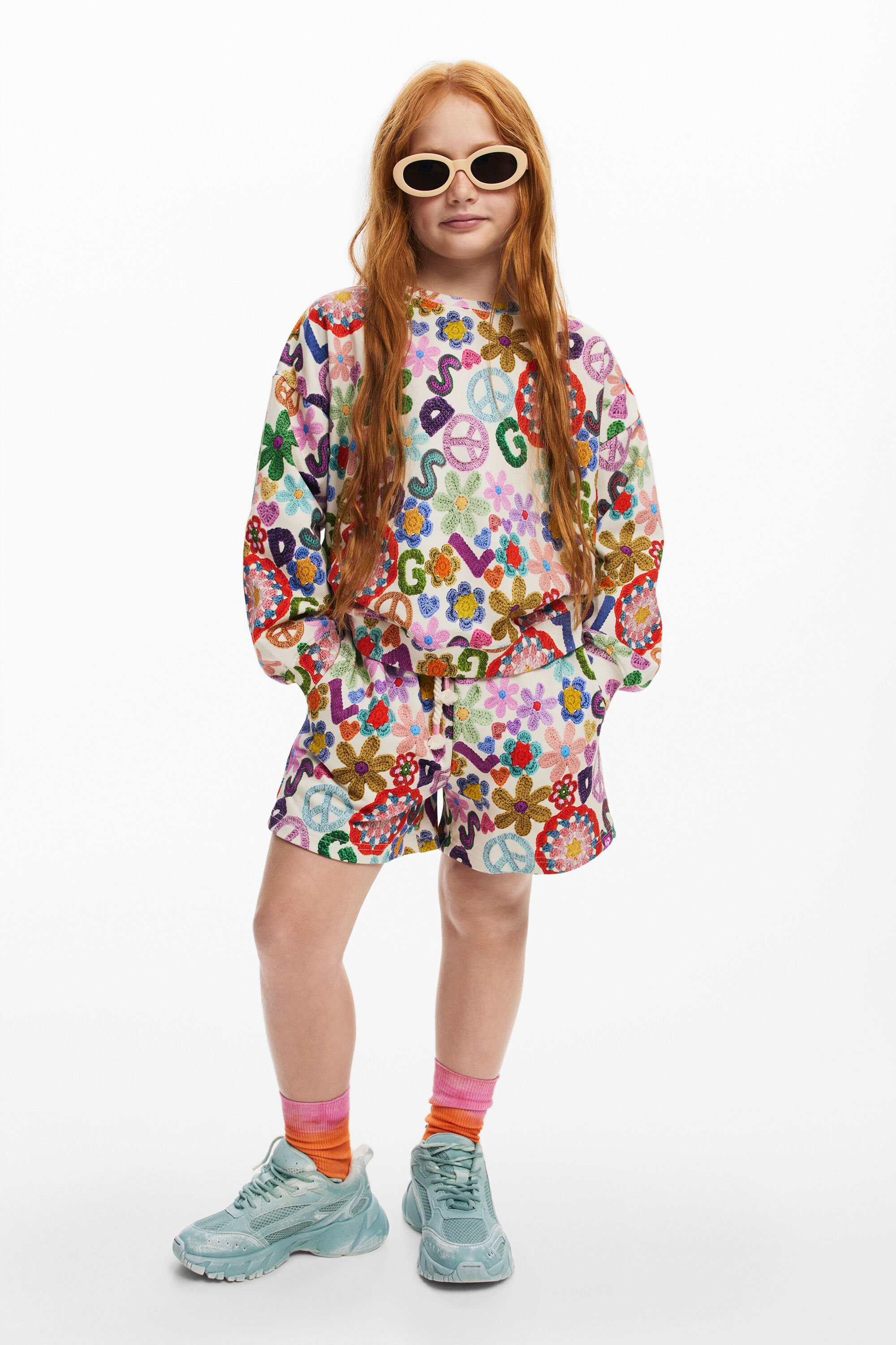 desigual Hippie bedrukte sweatshirt - MATERIAL FINISHES