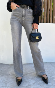 The Musthaves Wide Leg Jeans Grey Stretch FMH