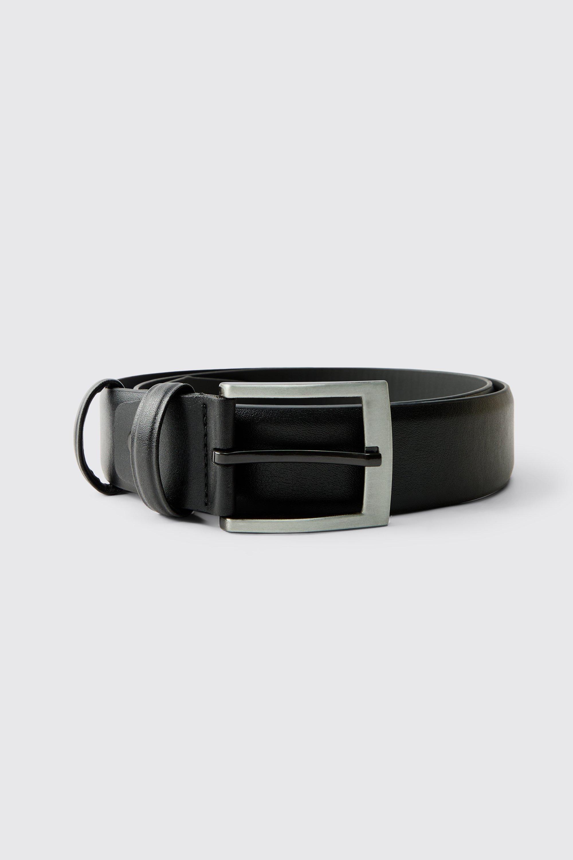 Boohoo Zwarte Riem Met Zilveren Gesp, Black