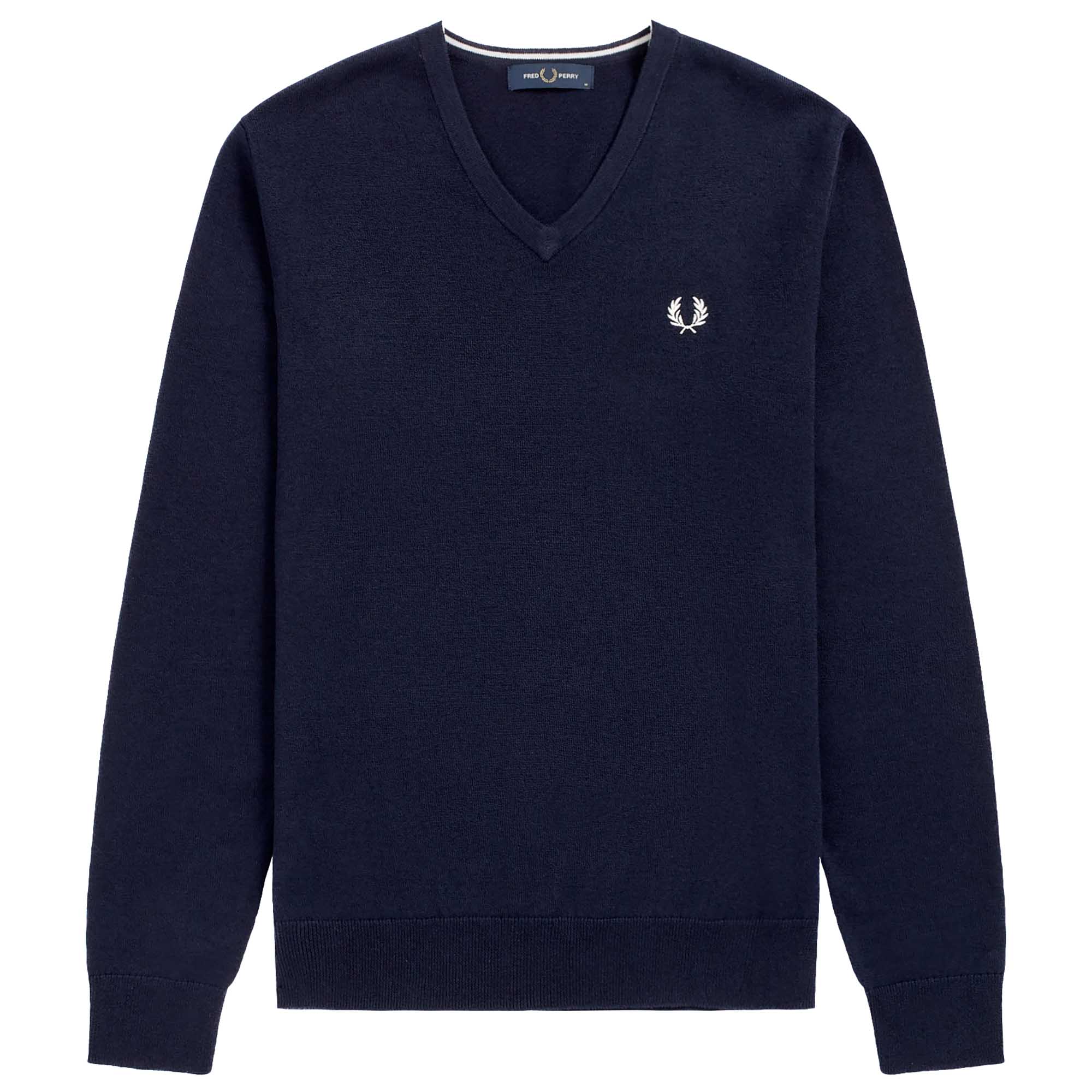 Fred Perry Fredperry Fp Klassieke Trui Met V-Hals Blauwe Trui