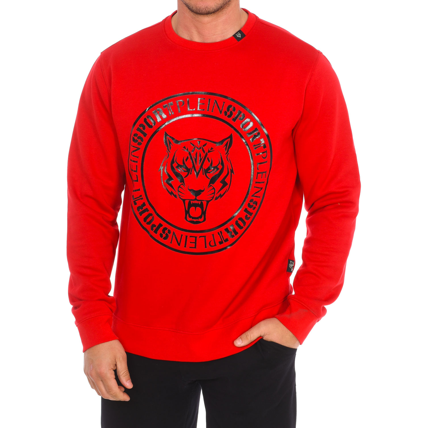 Plein Sport FIPSG603 heren sweatshirt met lange mouwen en ronde hals