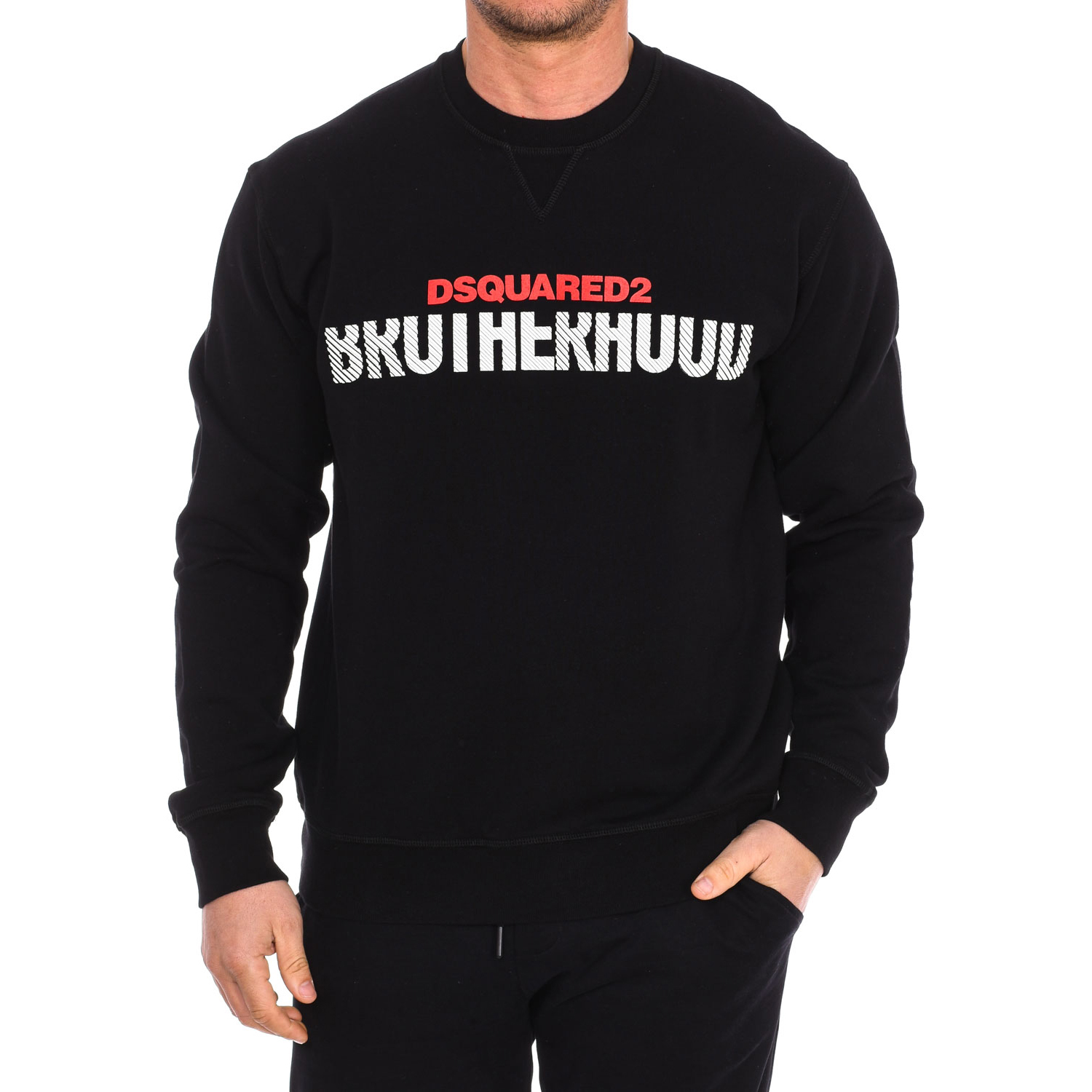Dsquared2 Heren sweatshirt met lange mouwen en ronde hals S74GU0521-S25042