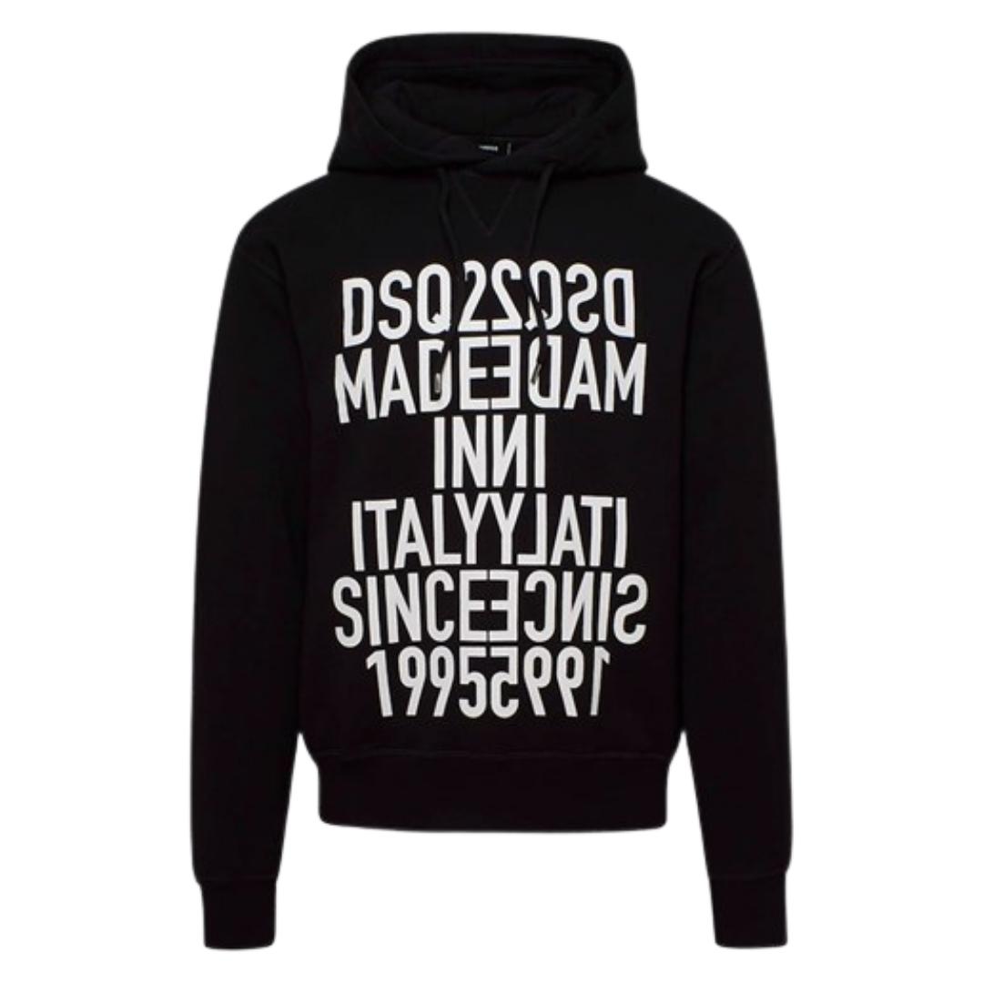 Dsquared2 gemaakt in Italië sinds 1995 zwarte hoodie