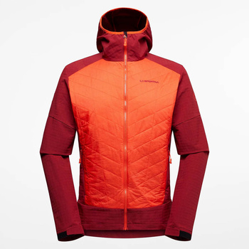 Fleece Jack La Sportiva Kap Hybrid Hoody M L73 322320 Cherry Tomato/Sangria