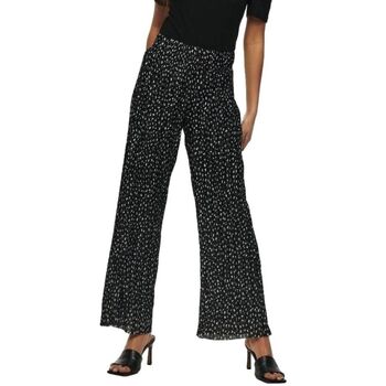 Broek Only Elema Pleated Trousers - Black Mini Flower