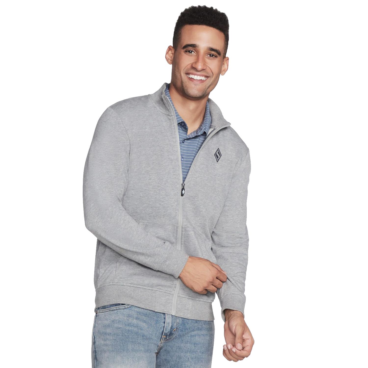 Skechers The Hoodless Hoodie, grijs herensweatshirt L grijs
