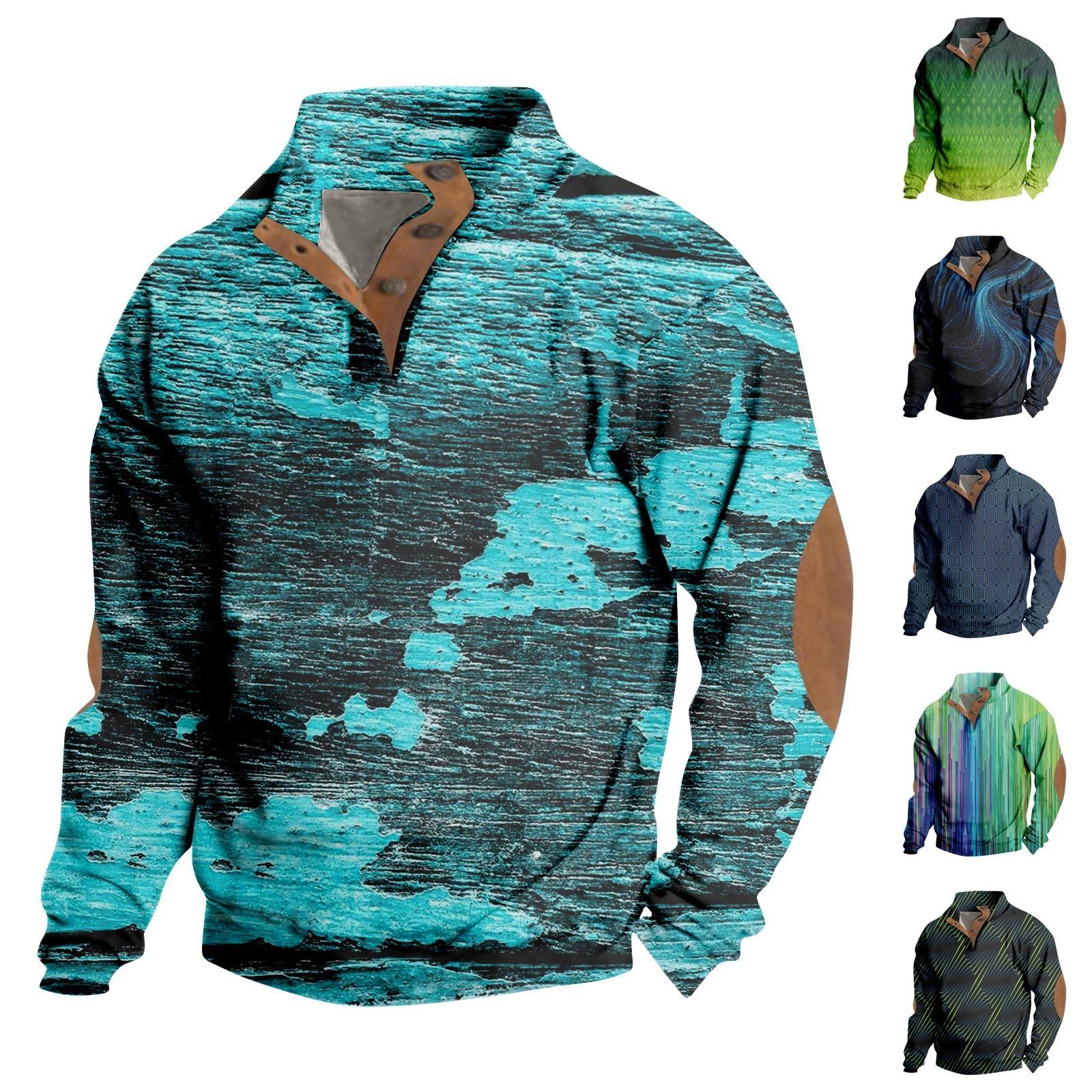 YiGeiWoLiGiaoGiao Lente en herfst herensweatshirt met staande kraag is outdoor casual truien tops L
