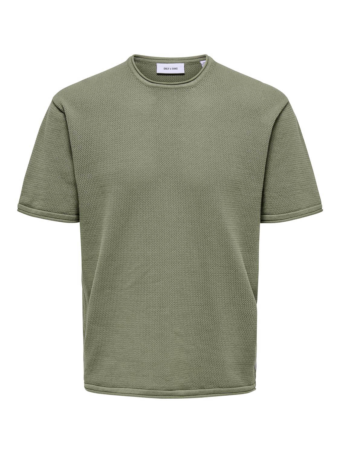 onlyandsons Only and Sons Onsken Rlx Ss Crochet Crew Knit