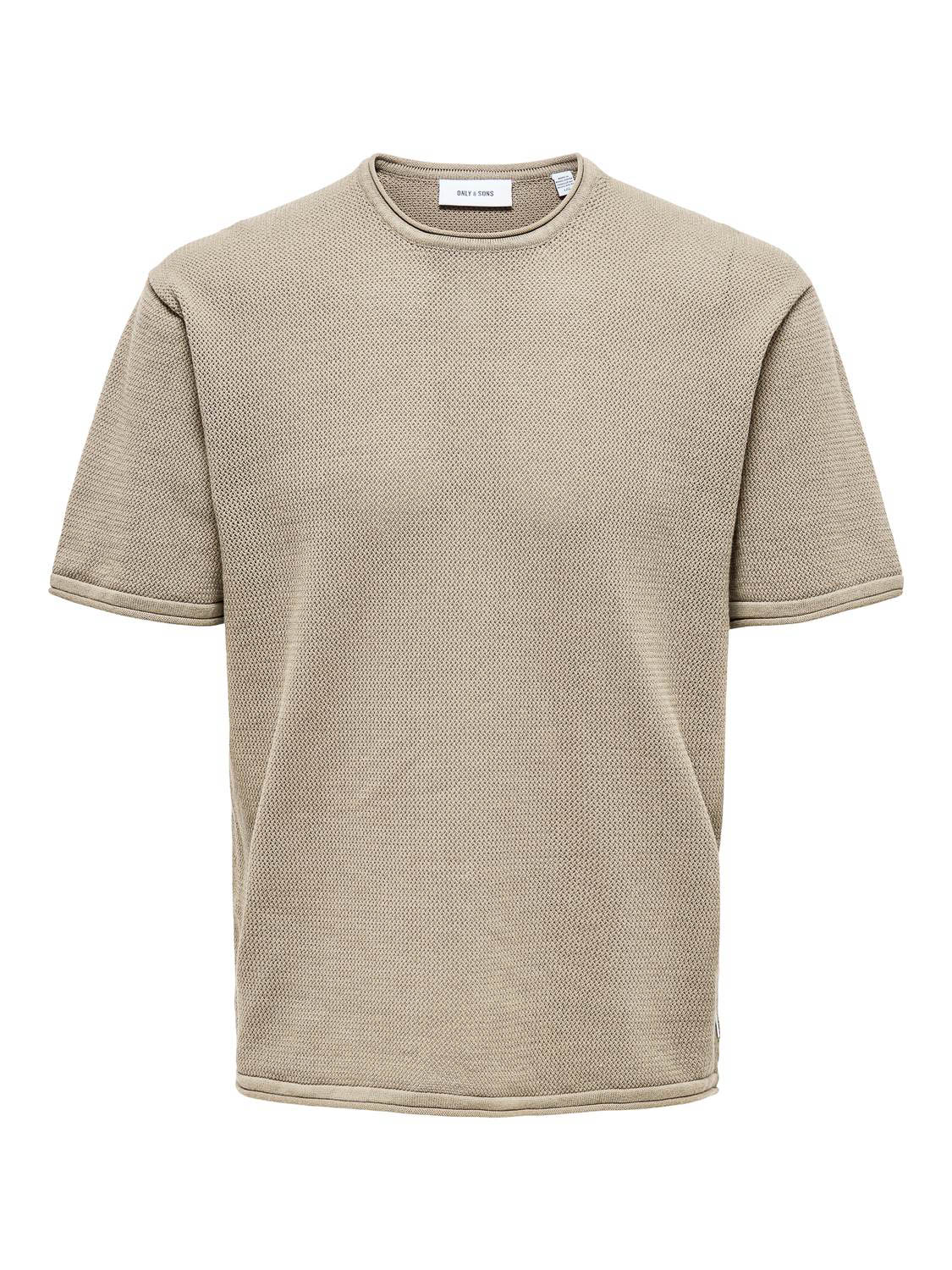 onlyandsons Only and Sons Onsken Rlx Ss Crochet Crew Knit