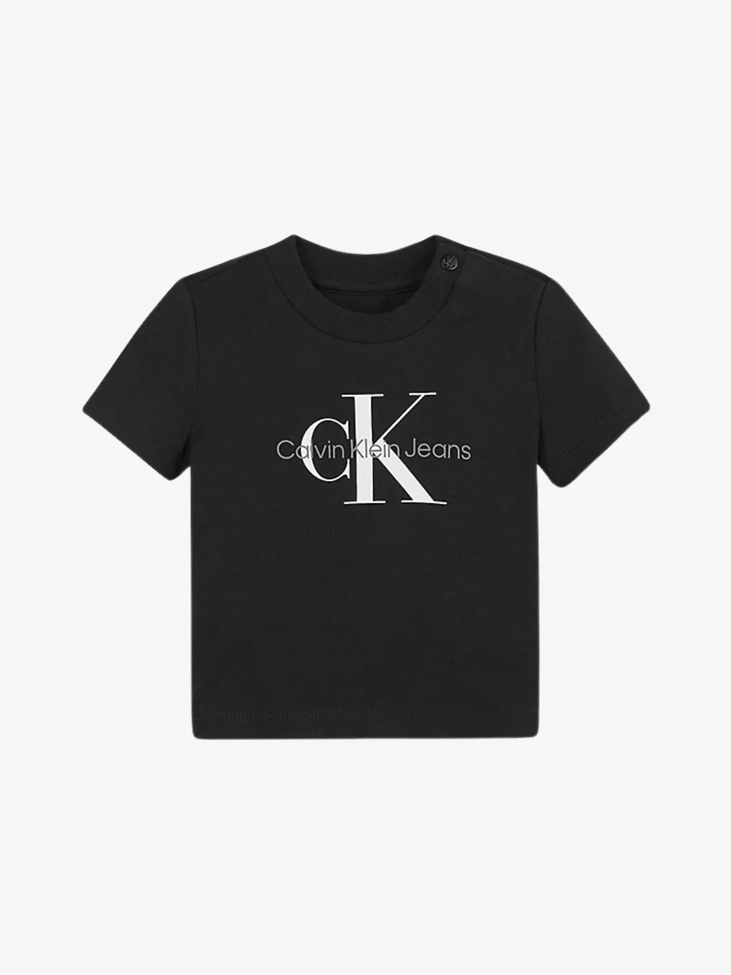 Calvin Klein Jongens shirt monogram zwart