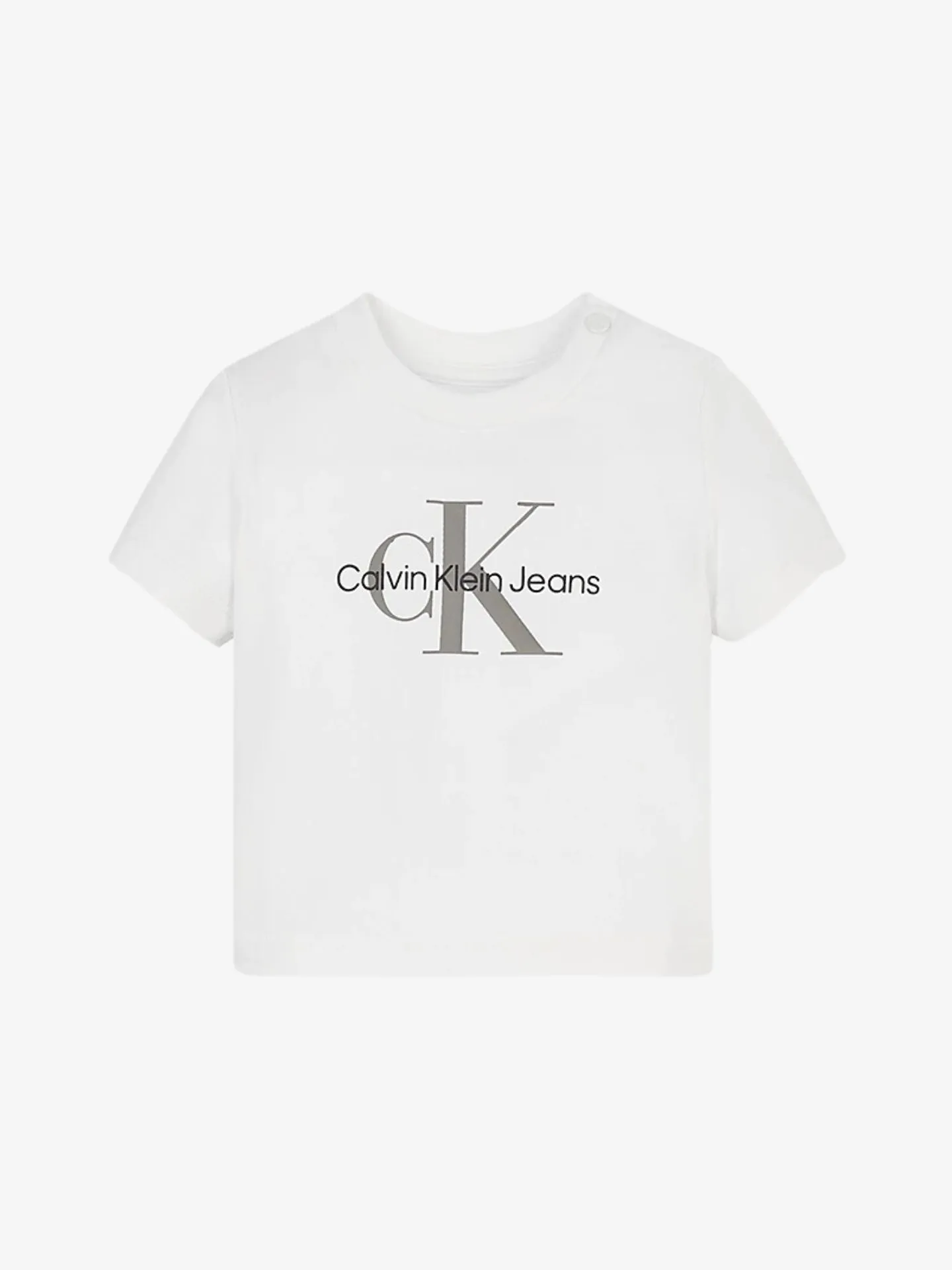 Calvin Klein Jongens shirt monogram wit