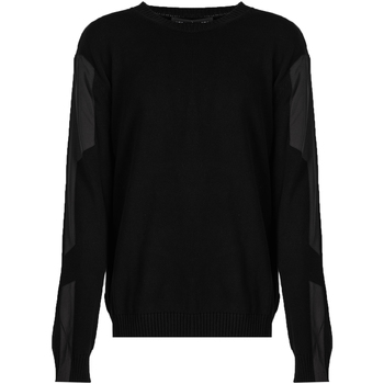 Trui Les Hommes LKK112 603A | Classic Fit Jumper with Nylon Detail on Sleeves