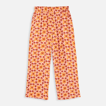 Broek Oxbow Elastische bedrukte linnen broek AZULEJO