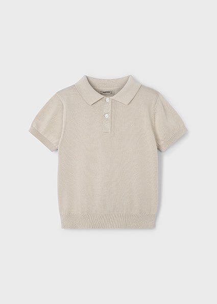 Mayoral Zomer polo shirt S/S jongens - bone wit