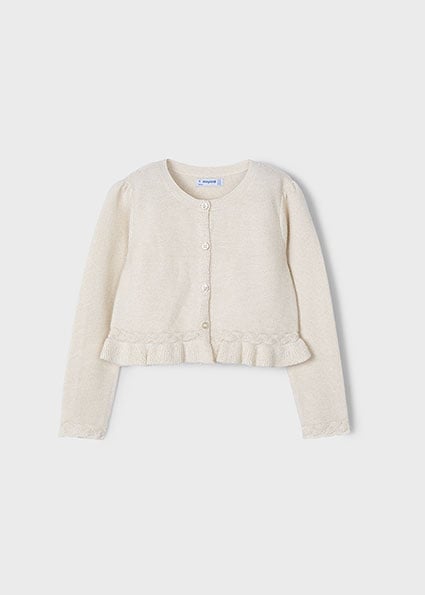 Mayoral Zomer vest gebreid meisjes - champagne beige