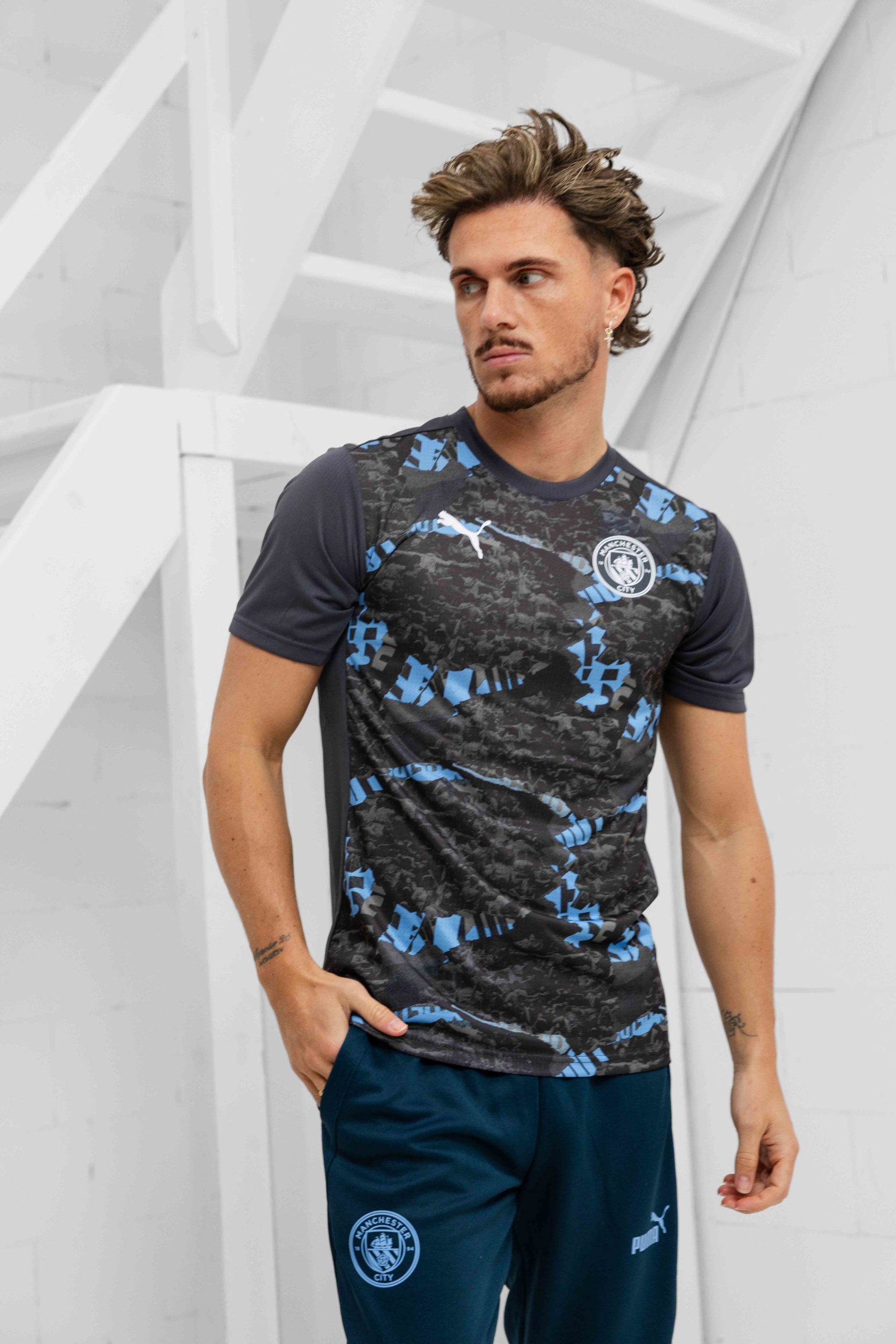 PUMA Manchester City FC Pre Match Shirt - Grey- Heren, Grey