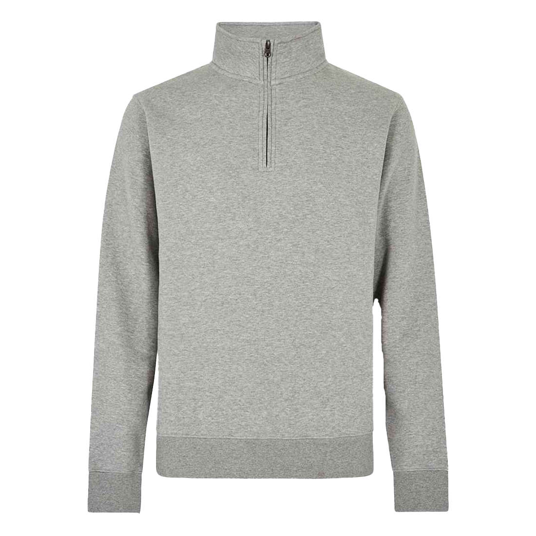 Kustom Kit Heren sweatshirt met kwart ritssluiting regular