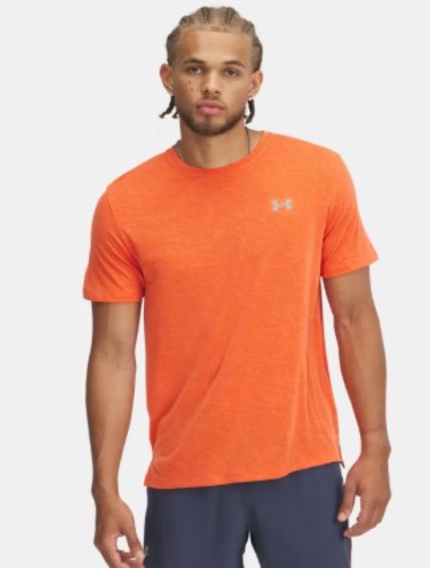 Under Armour Launch Camo T-Shirt - Orange- Heren, Orange