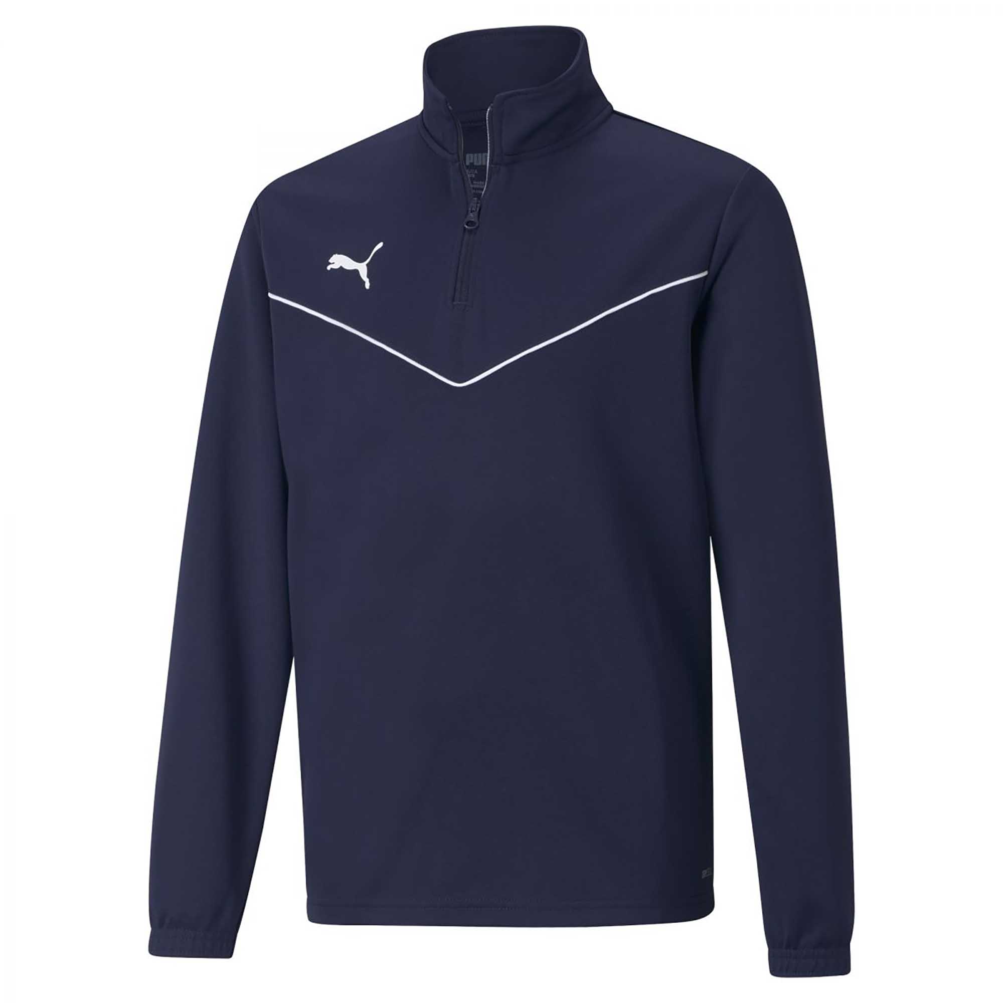 Puma Teamrise Sweatshirt 1/4 Ritssluiting Jr Blauw