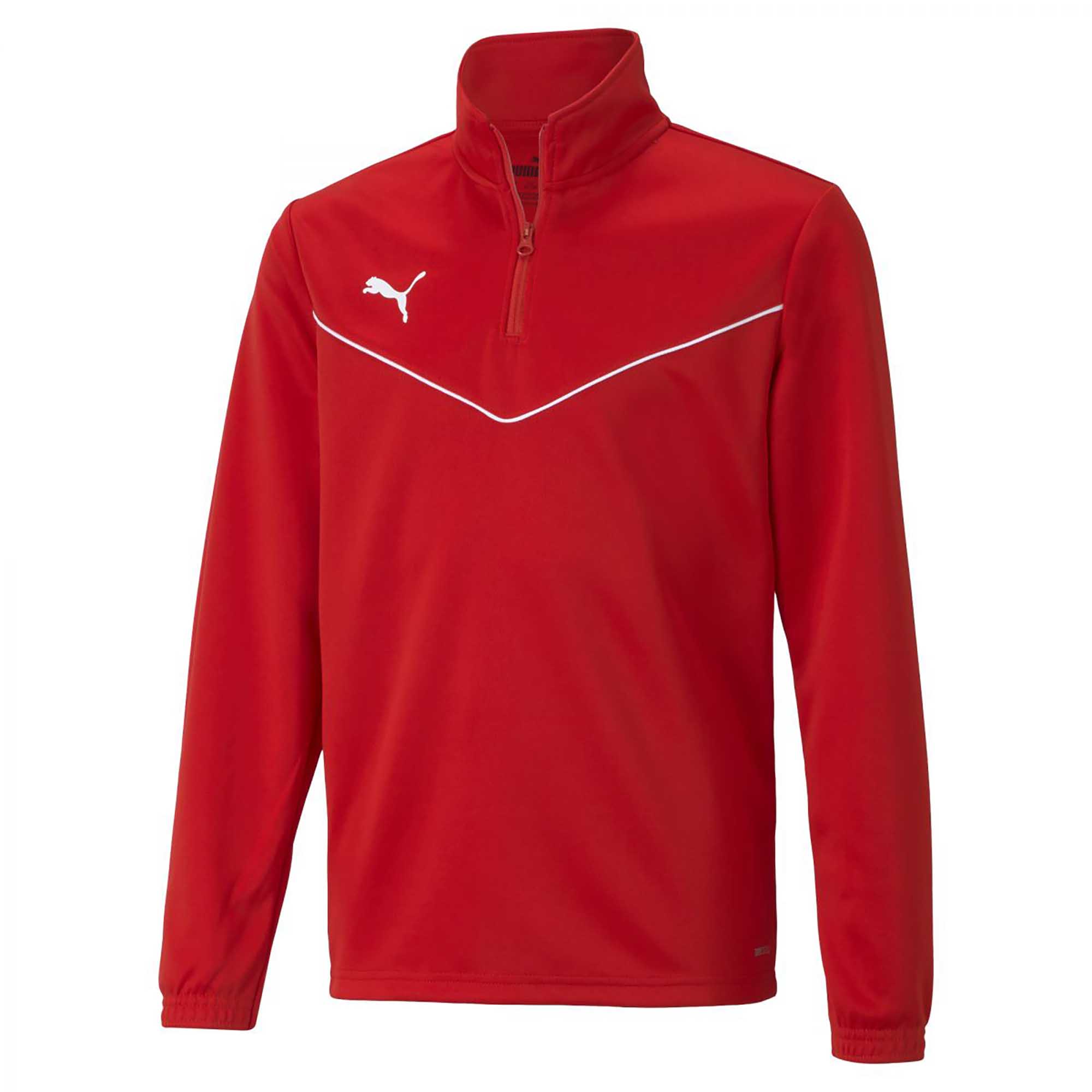 Puma Teamrise Sweatshirt 1/4 Zip Top Jr Rood