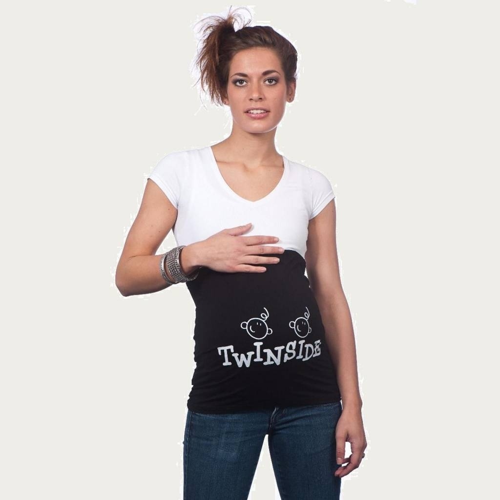 opentopzwanger Op en Top Zwanger Zwangerschaps Buikband Twins Inside Zwart