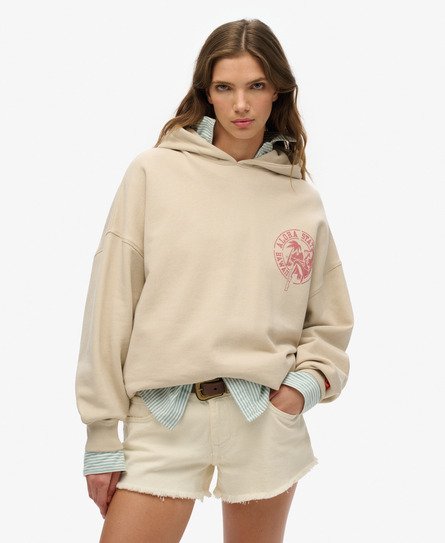 Superdry Vrouwen Lo-fi Outdoor Hoodie met Oversized Pasvorm Grijs
