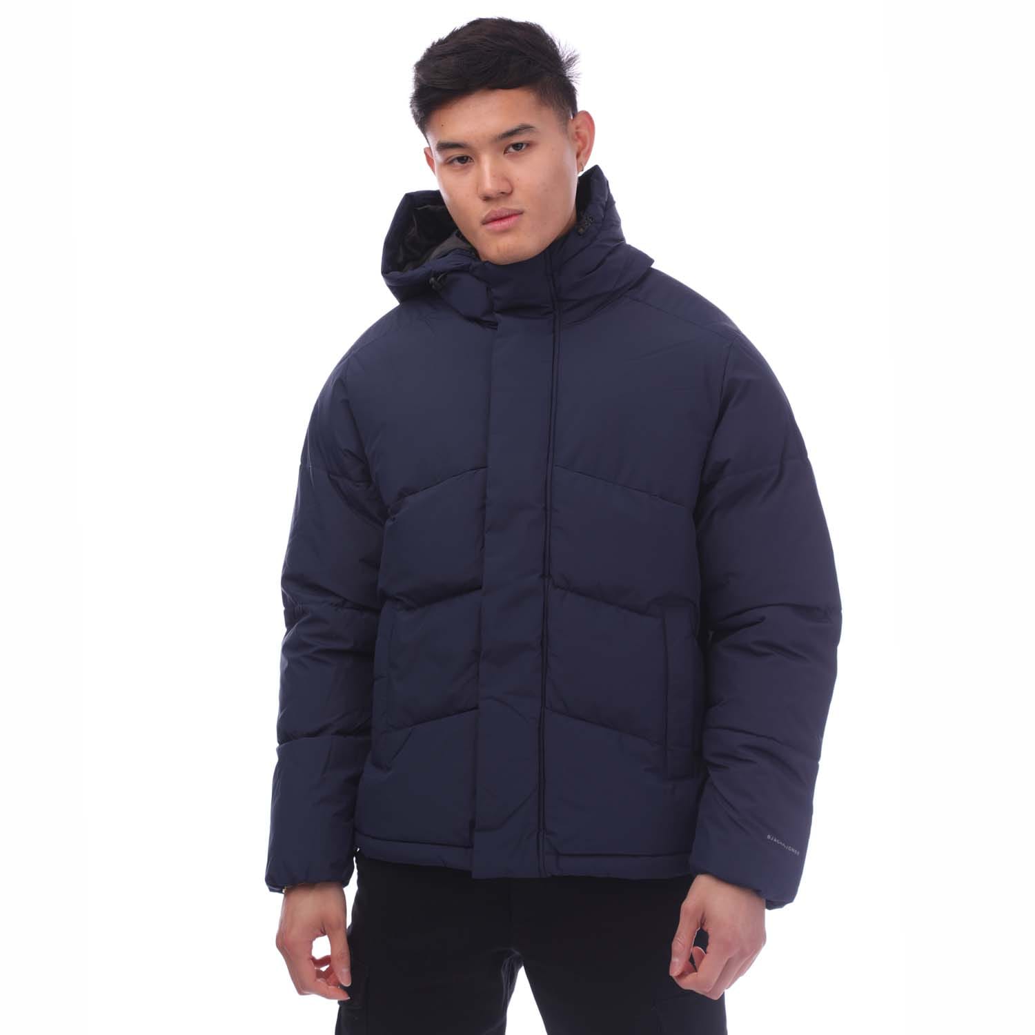 Jack & jones Men's Jack and Jones Otis Puffer Hooded Jacket in Navy