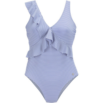 Lascana Badpak  1-delig multi-positie zwempak met marineblauwe ruches