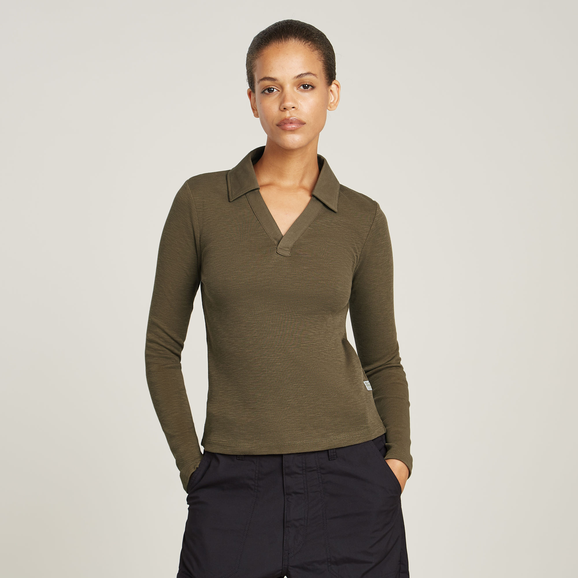 G-Star RAW Polo Top Slim - Groen - Dames