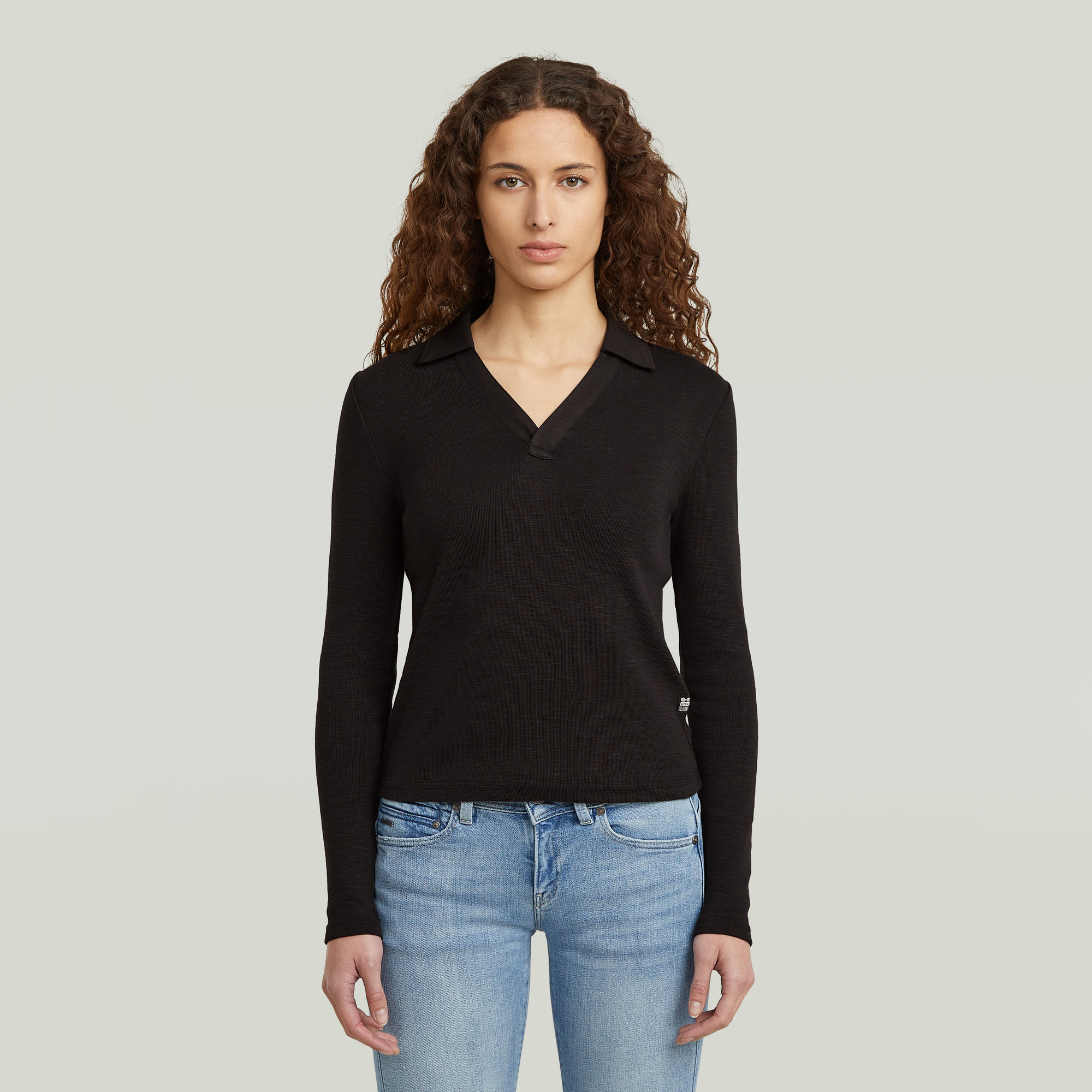 G-Star RAW Polo Top Slim - Zwart - Dames