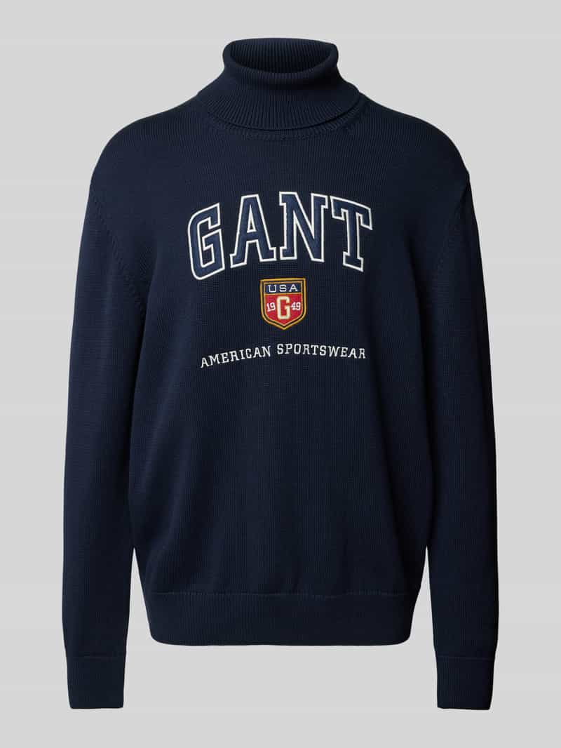 Gant Gebreide pullover met labelstitching