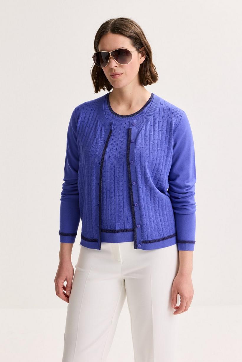 Mayerline Korte Cardigan Met Kabelmotief