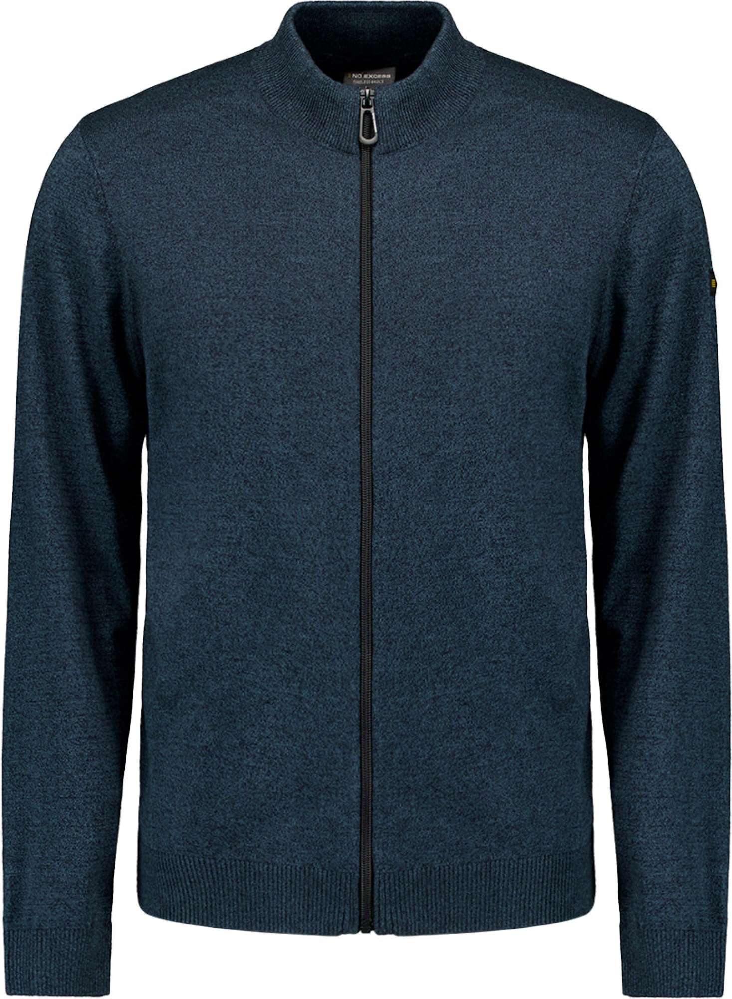 No Excess Cardigan 2 coloured melange navy