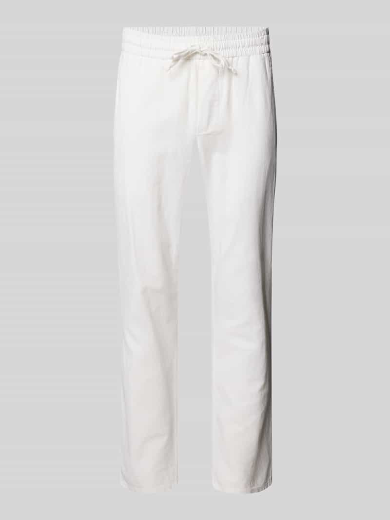 Only & Sons Korte stoffen broek van linnenmix, model 'LINUS'