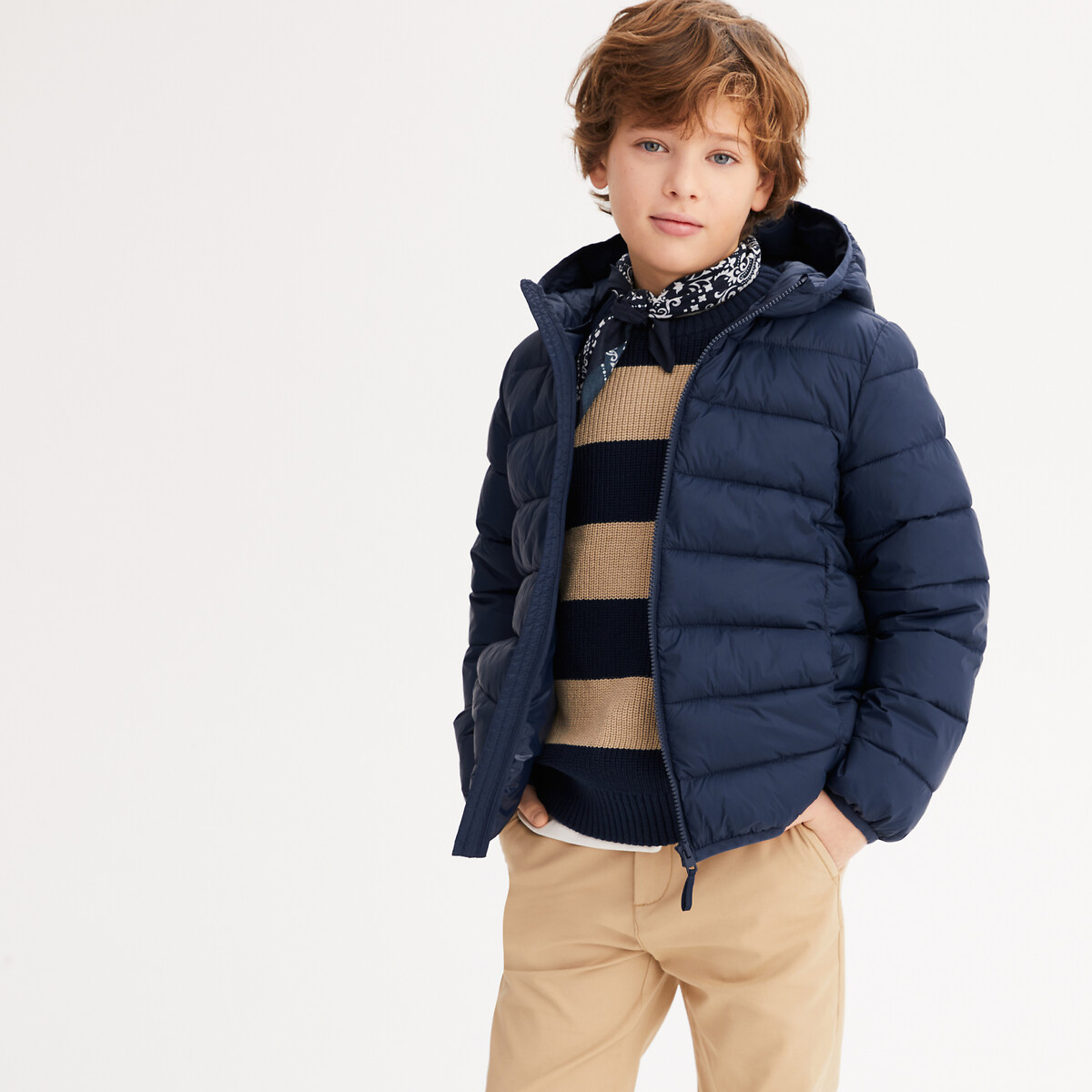 LA REDOUTE COLLECTIONS Lichte donsjas met kap