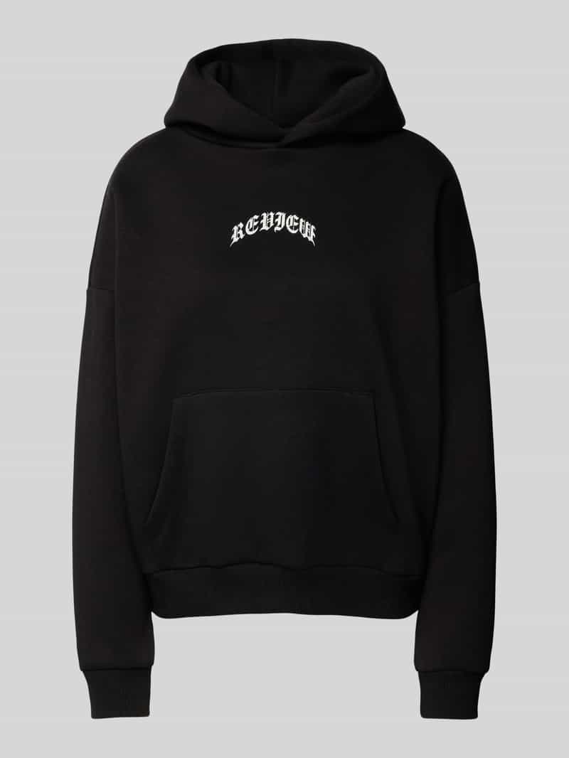 Review Hoodie met labelprint