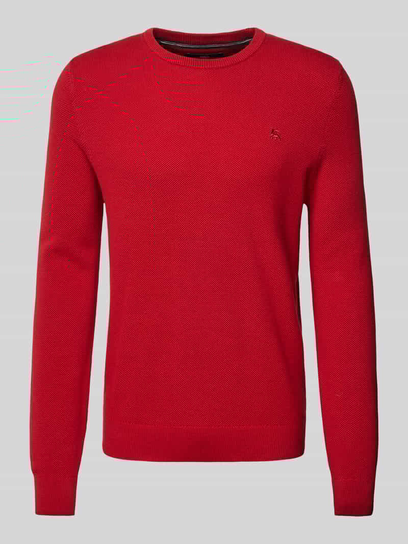 Lerros Gebreide pullover met labelstitching