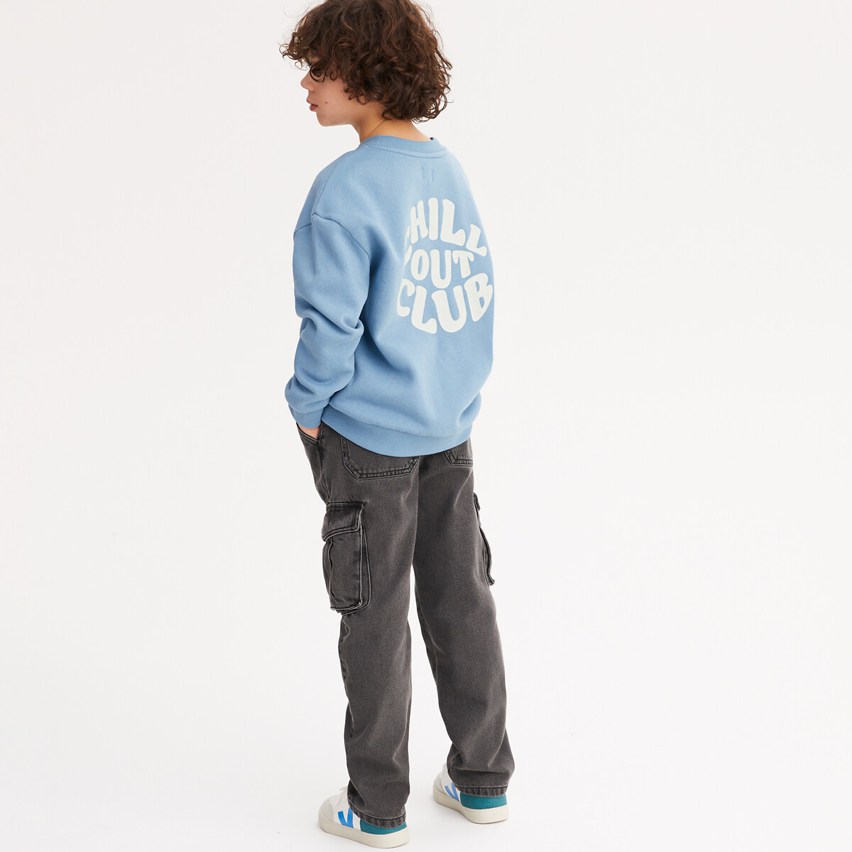 LA REDOUTE COLLECTIONS Oversized sweater met ronde hals in molton
