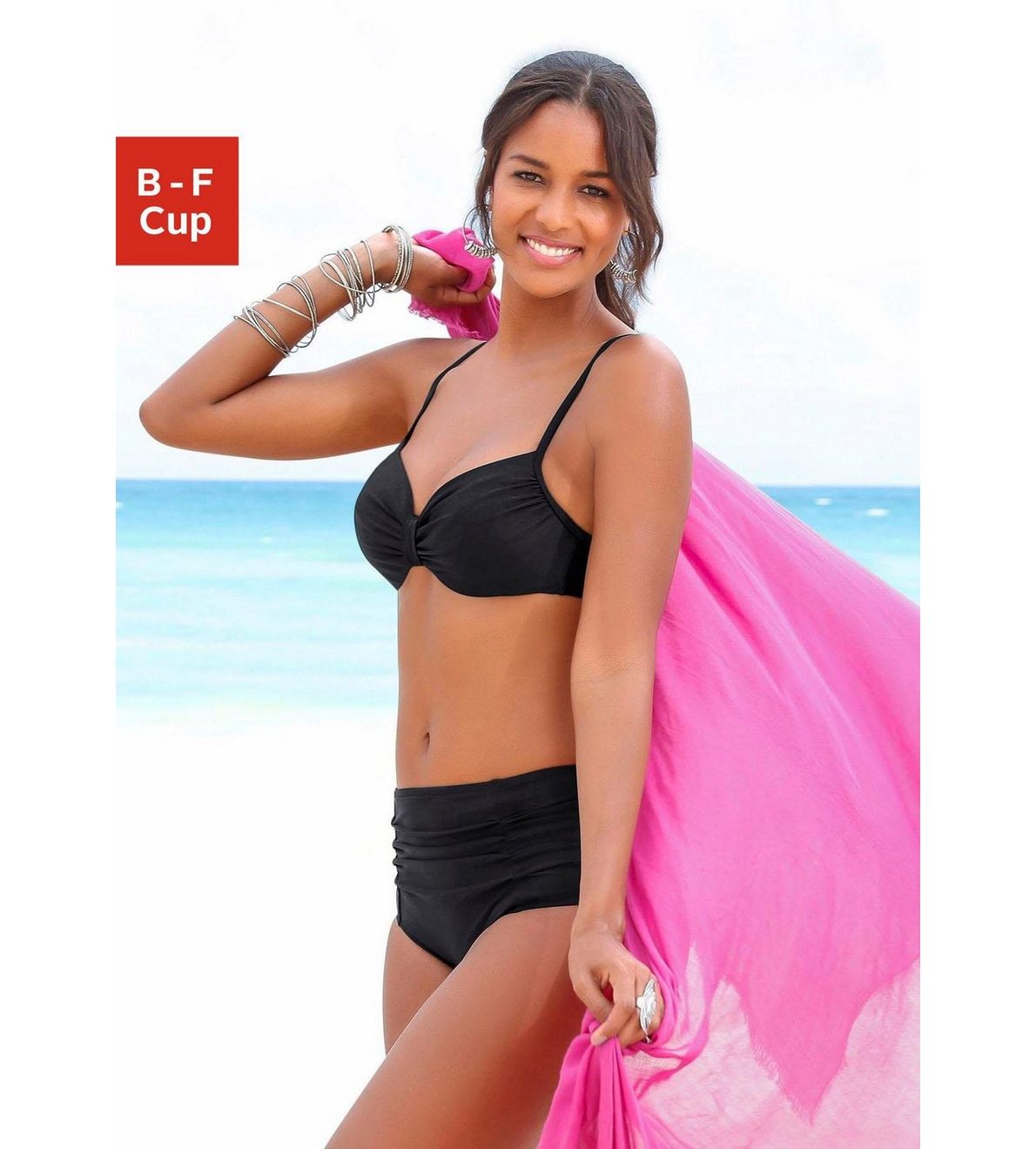 Lascana Beugelbikini met decoratieve plooi