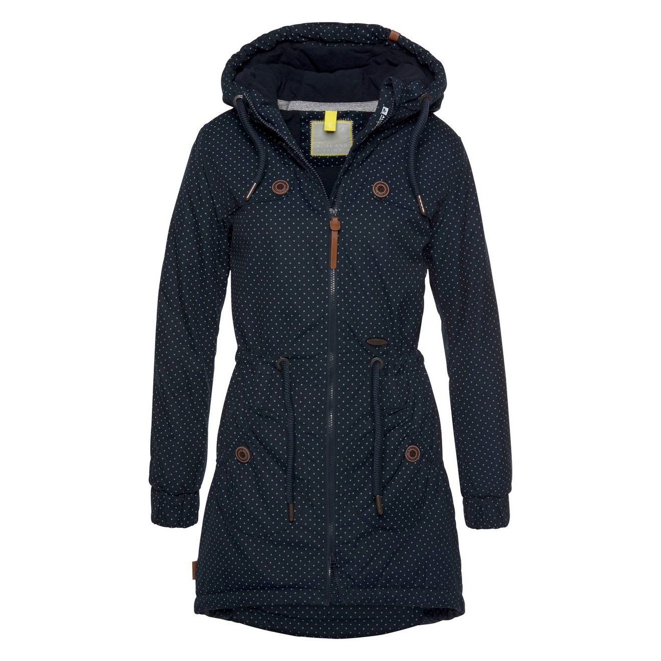 Alife & Kickin Outdoorjack CHARLOTTEAKB gevoerd parka, capuchonjack met tailleband