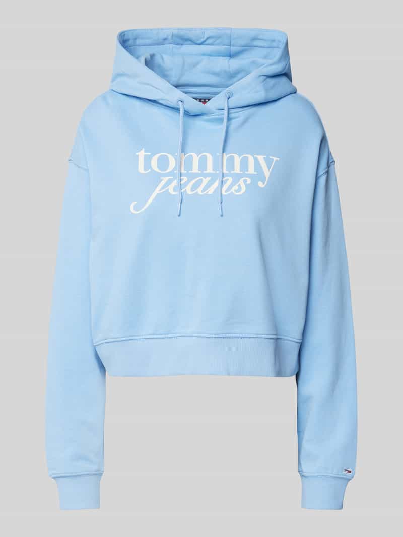 Tommy Jeans Korte hoodie met labelprint