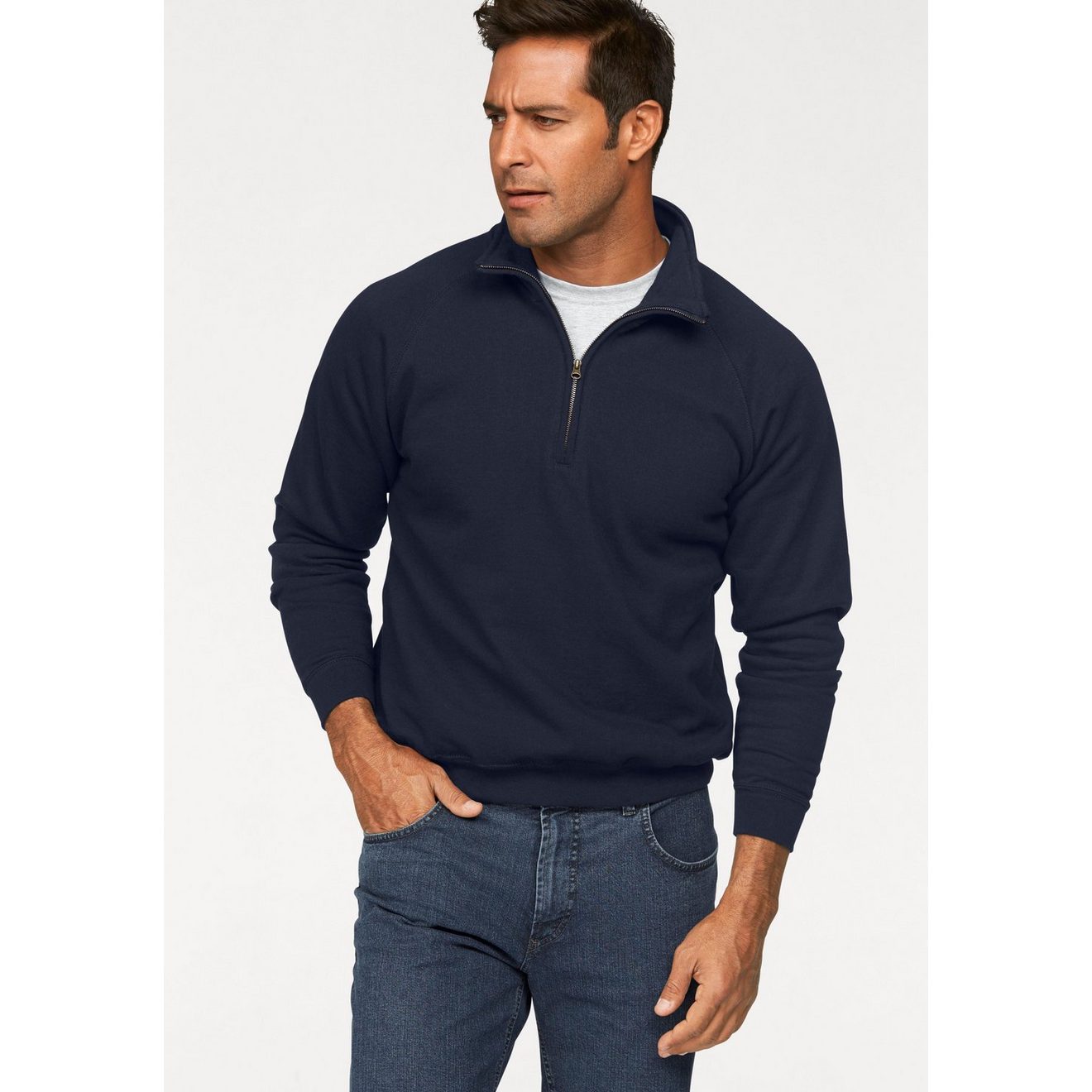 Fruit of the Loom Sweatshirt met een ritssluiting