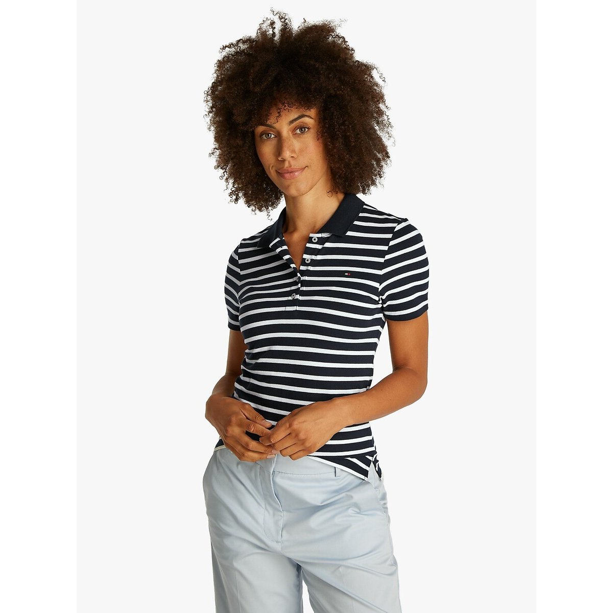 Tommy hilfiger Gestreepte polo met korte mouwen