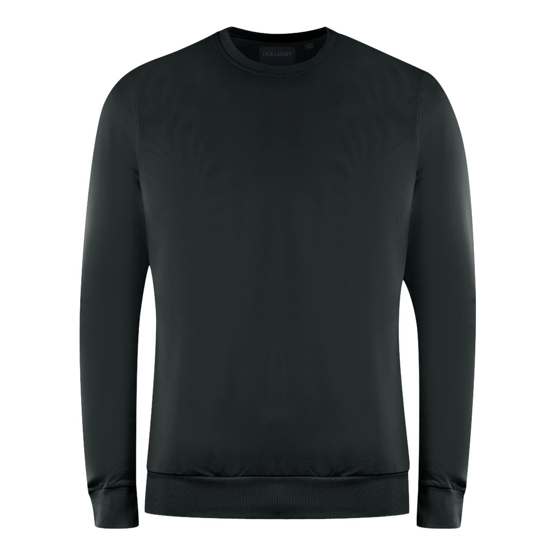 Lyle & Scott Golf Tech zwarte trui met ronde hals