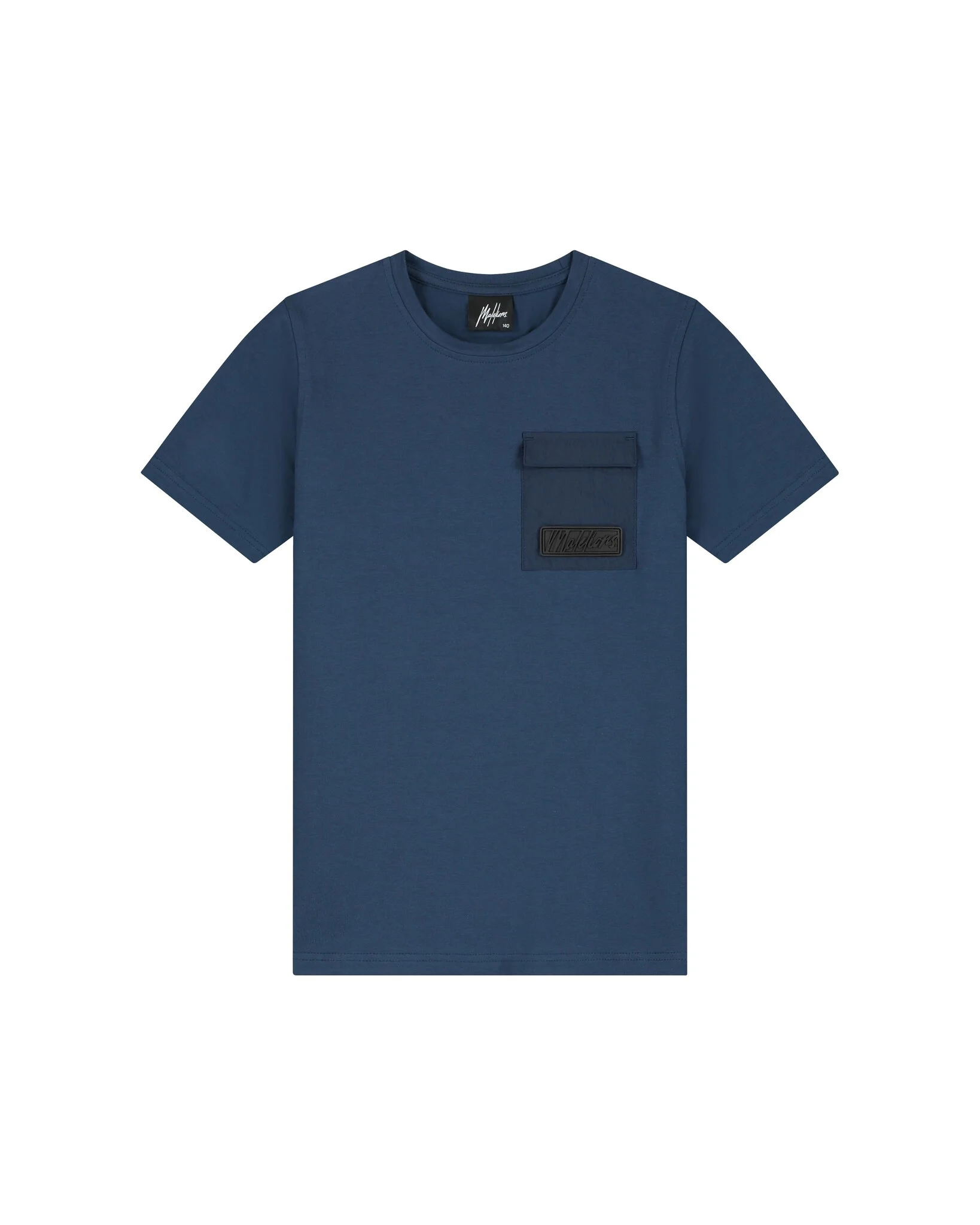 Malelions Zomer t-shirt jongens navy nylon pocket