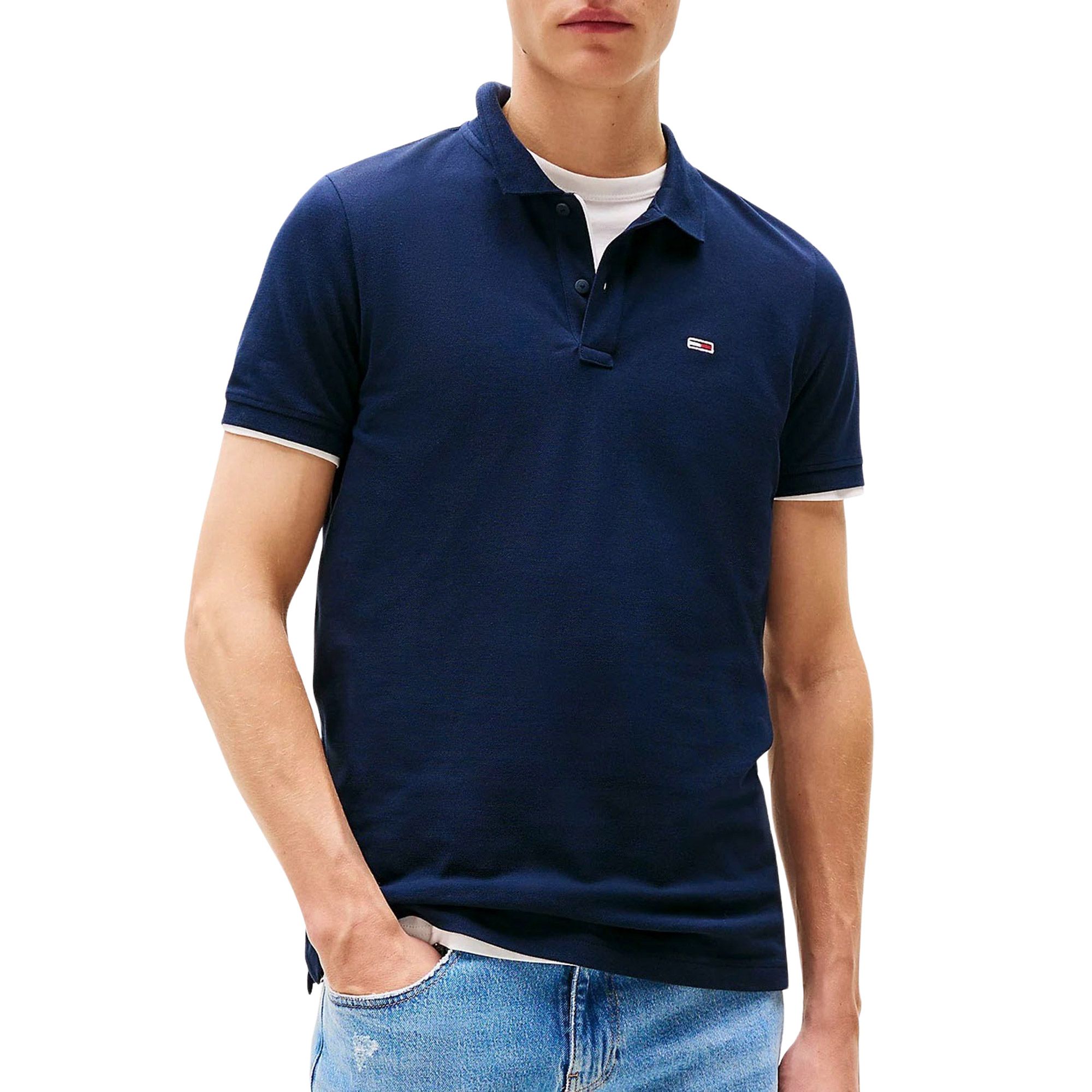 Tommy Hilfiger Slim Placket Flag Polo Heren