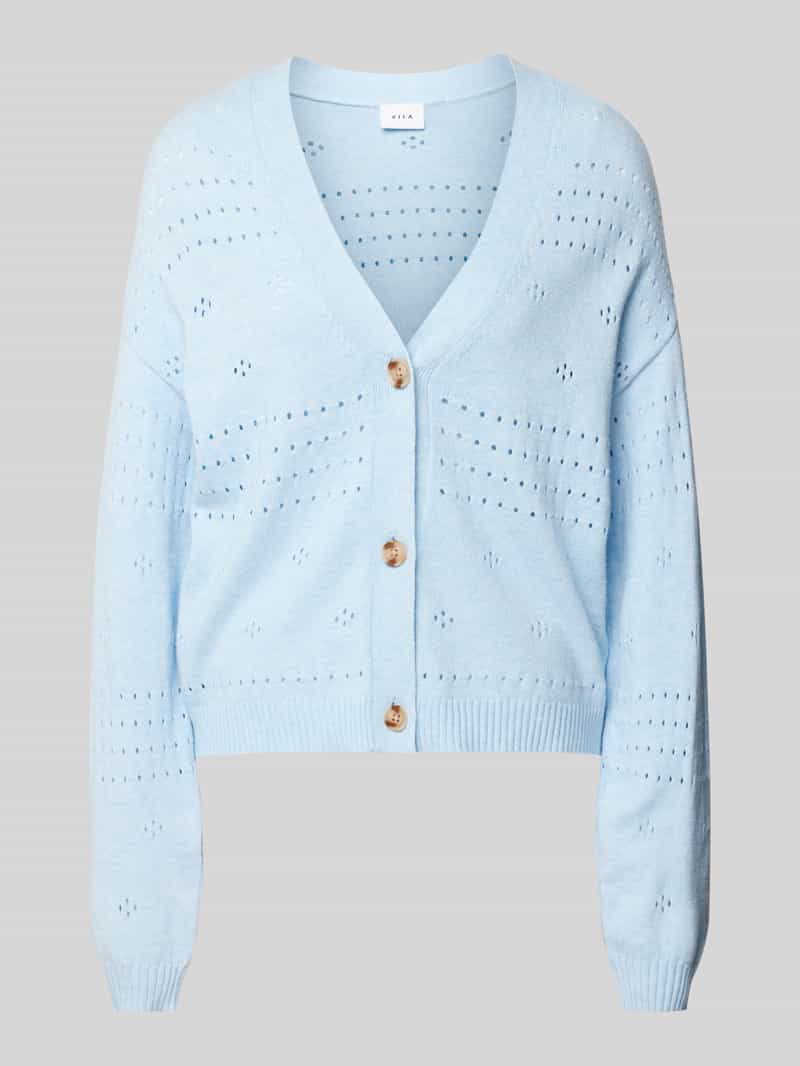 Vila Cardigan met broderie anglaise, model 'RIL'